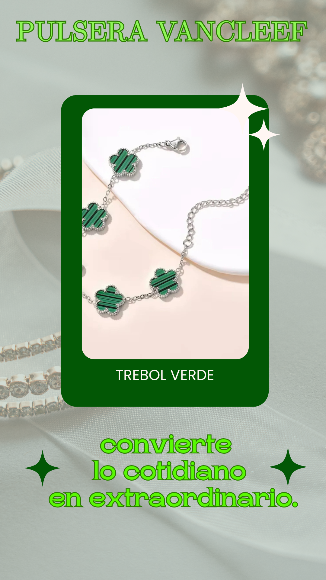 Pulsera Van Cleef Trebol Con Caja.🎁 ESPECIAL DE HOY $2 X 79.900🎁