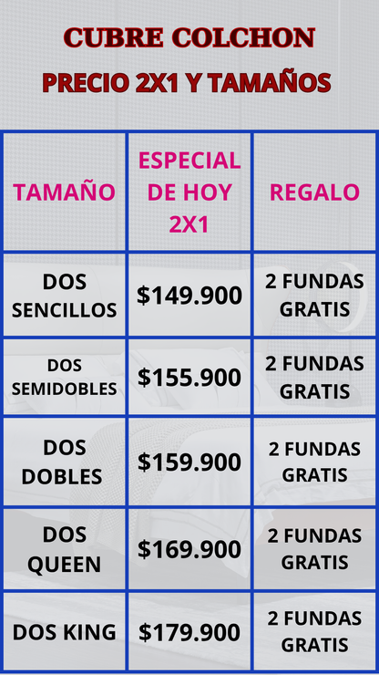PROTECTOR COLCHON IGNIFUGO. ESPECIAL HOY 35% DE DESCUENTO EN DOS UNIDADES